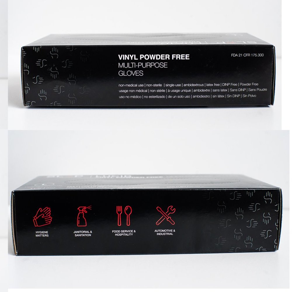 VINYL Powder Free Multi-Purpose Gloves (LUCID) - Picture 2 of 2